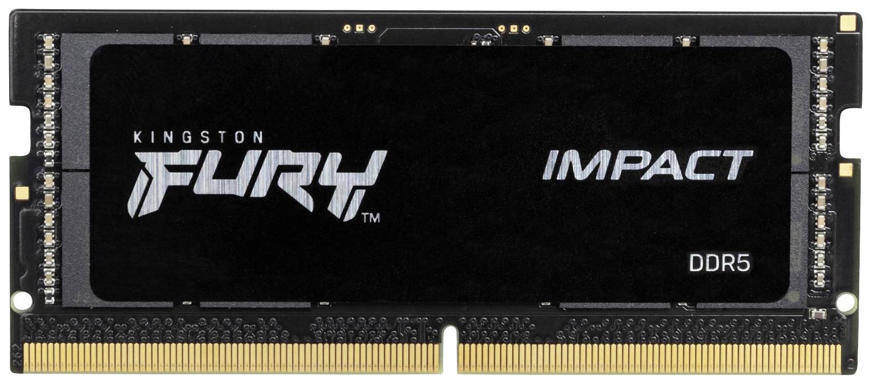 Kingston FURY Impact Laptop-Arbeitsspeicher Kit DDR5 32 GB 2 x 16 GB Non-ECC 4800 MHz 262pin SO-DIMM CL38 KF548S38IBK2-32