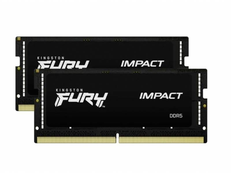 Kingston FURY Impact Laptop-Arbeitsspeicher Kit DDR5 64 GB 2 x 32 GB Non-ECC 5600 MHz 262pin SO-DIMM CL40 KF556S40IBK2-64