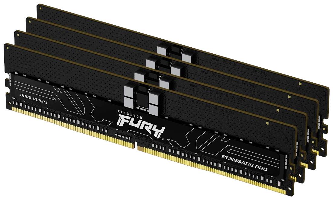 Kingston FURY Renegade Pro PC-Arbeitsspeicher Kit DDR5 128 GB 4 x 32 GB ECC 4800 MHz 288pin DIMM CL36 KF548R36RBK4-128