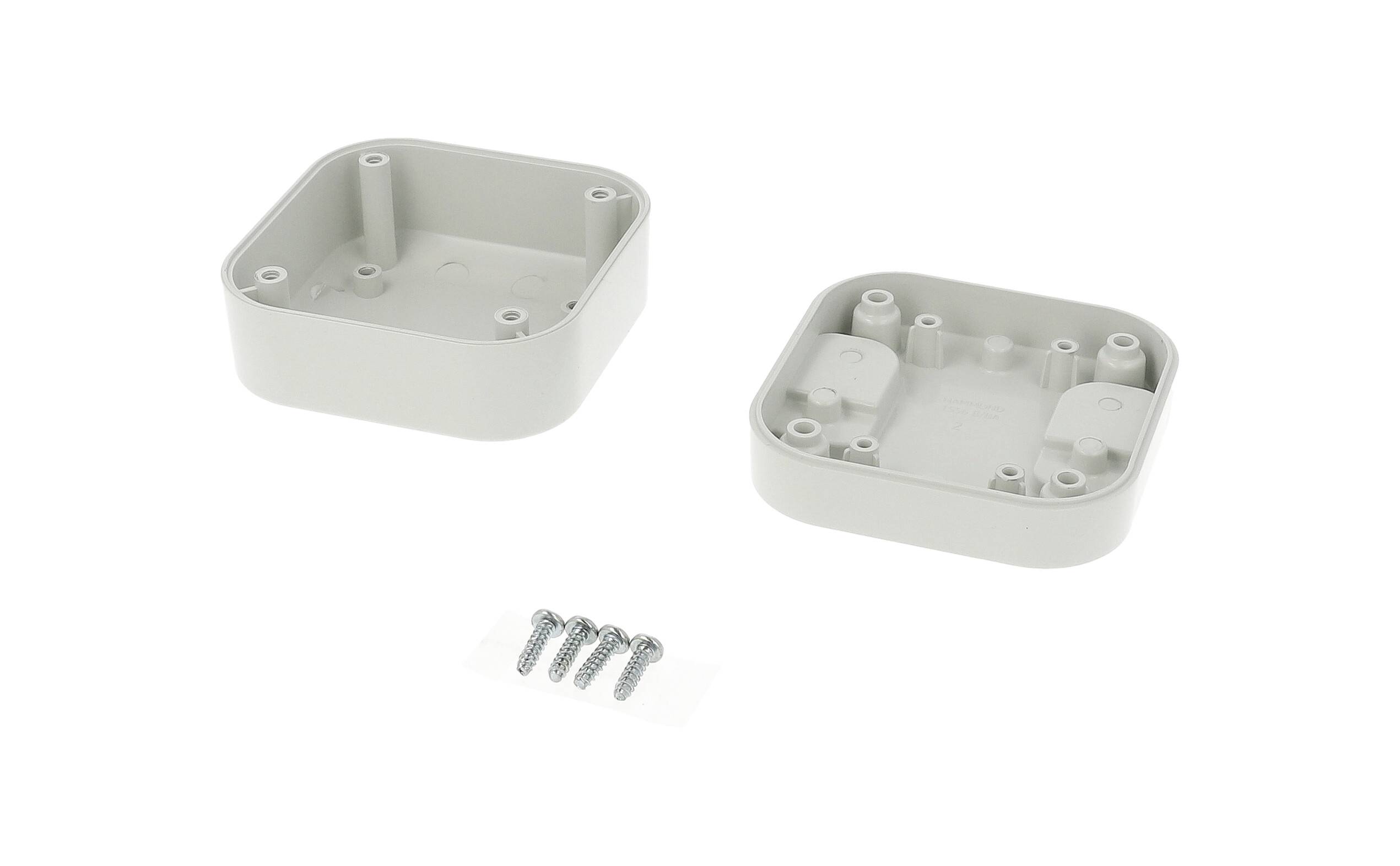 Hammond Electronics 1556BGY Universal-Gehäuse 80 x 80 x 45 ABS Kunststoff flammhemmend Grau 1St.