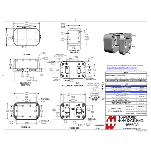 Hammond Electronics 1556CAWH Universal-Gehäuse 120 x 80 x 60 ABS Kunststoff flammhemmend Weiß 1 St. Hammond Electronics 1556CAWH Universal-Gehäuse 120 x 80 x 60 ABS Kunststoff flammhemmend Weiß 1 St.