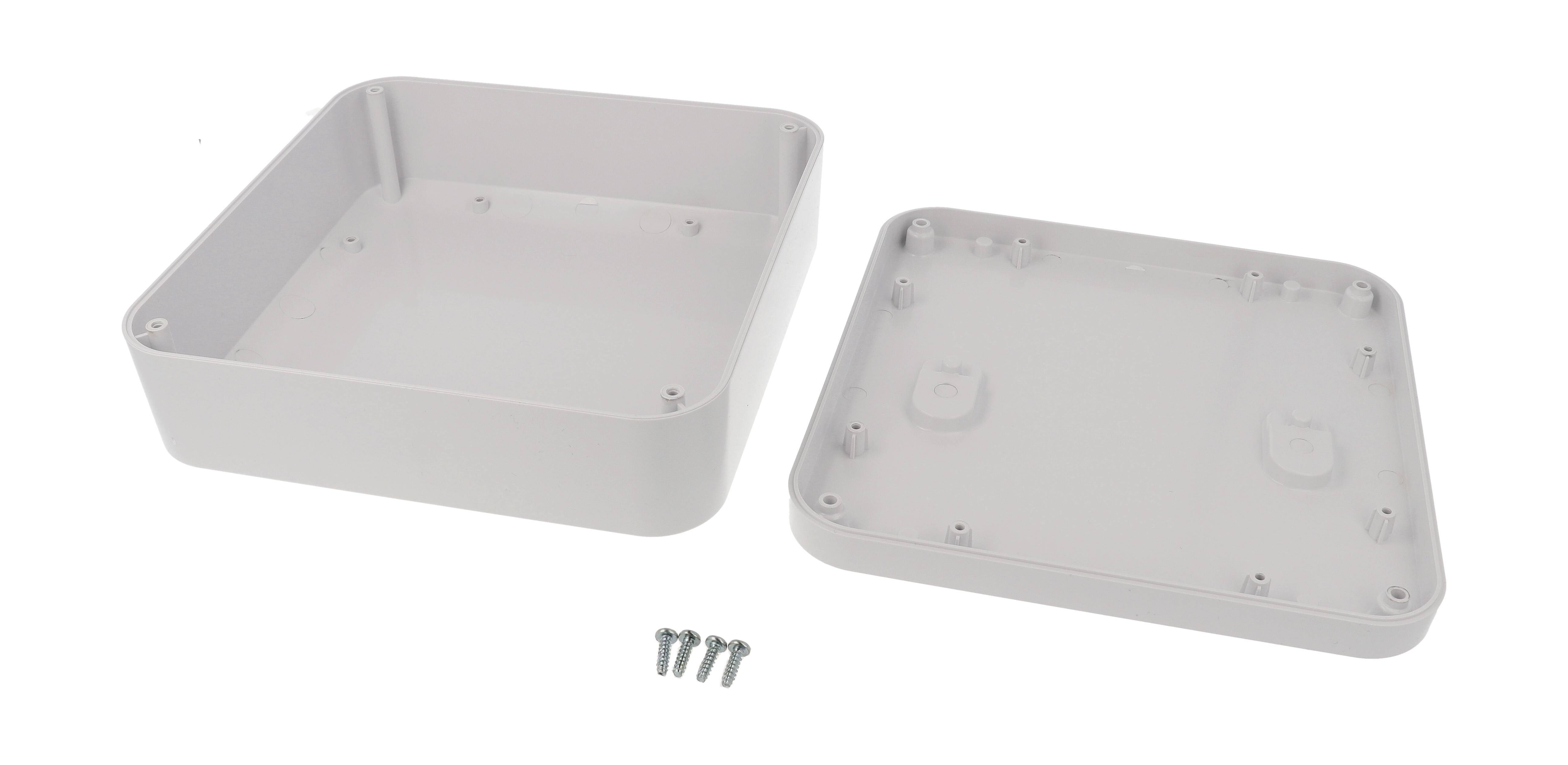 Hammond Electronics 1556HAGY Universal-Gehäuse 200 x 200 x 70 ABS Kunststoff flammhemmend Grau 1St.