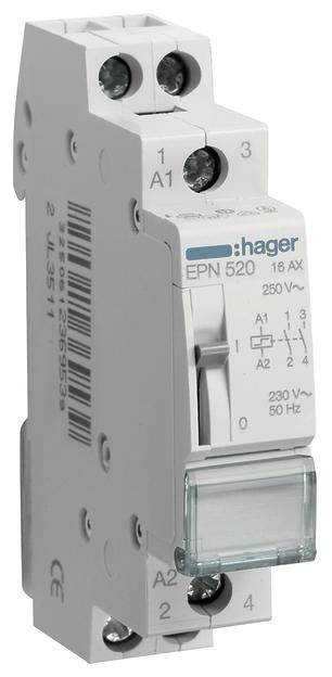 Stromstoß-Schalter Hutschiene Hager 2 Schließer 230 V/AC, 110 V/DC 16 A 1 St.