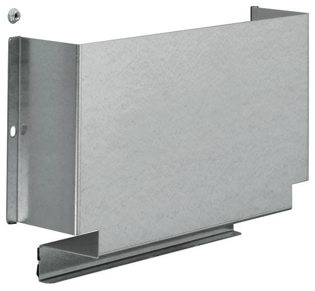 Metallwinkel mit flachem Profil und Lochung zur Wandbefestigung. Geeignet für Konstruktionen oder Regalunterstützung.