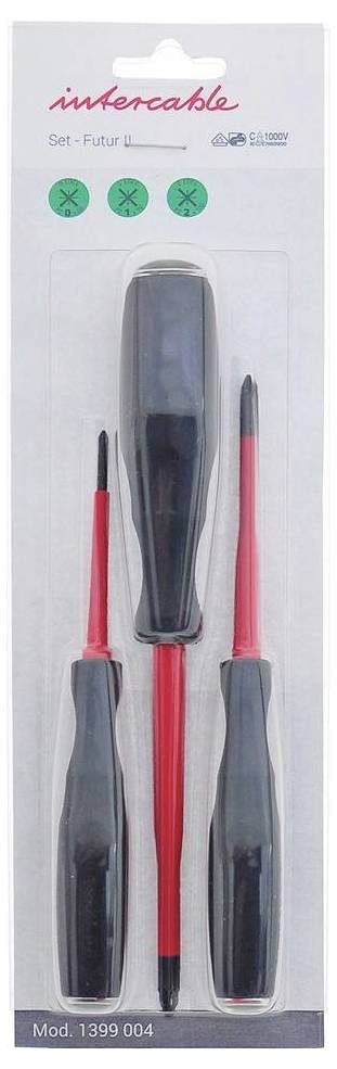 Intercable 1399004 VDE Schraubendreher-Set 3teilig Kreuzschlitz Pozidriv