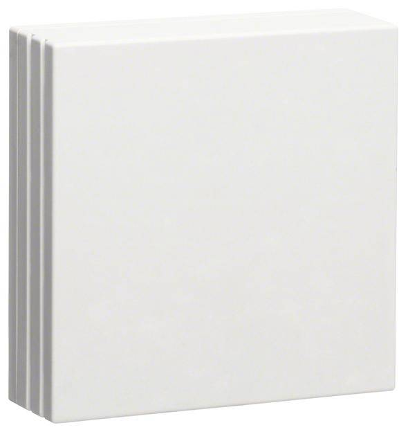 Weiße, quadratische Fliese mit leichter Rillenstruktur an der Seite. Ideal für minimalistisches Design und moderne Wandgestaltung.