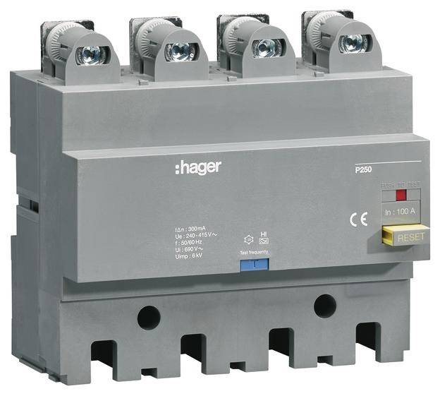 Hager HBT100F FI-Block 4polig 100A 220 V, 415V