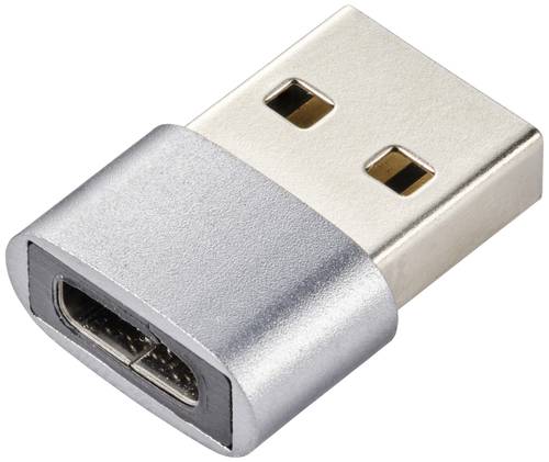 Renkforce USB 2.0 Adapter [1x USB 2.0 Stecker A - 1x USB-C® Buchse] Aluminium-Stecker