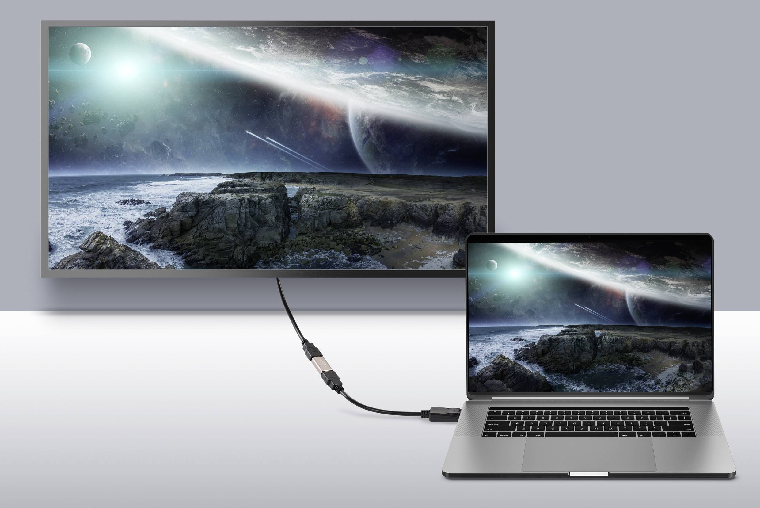 SpeaKa Professional SP-11301992 HDMI Adapter [1x HDMI-Buchse - 1x HDMI-Buchse] Grau UHD 8K @ 60 Hz, UHD 4K @ 120Hz