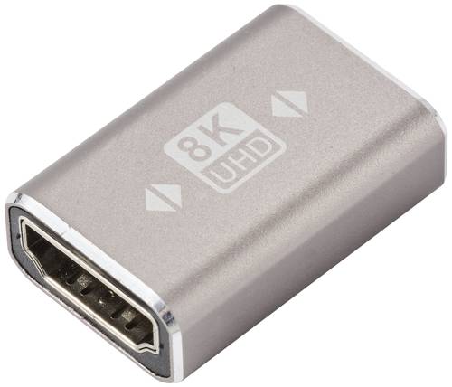 SpeaKa Professional SP-11301992 HDMI Adapter [1x HDMI-Buchse - 1x HDMI-Buchse] Grau UHD 8K @ 60 Hz,