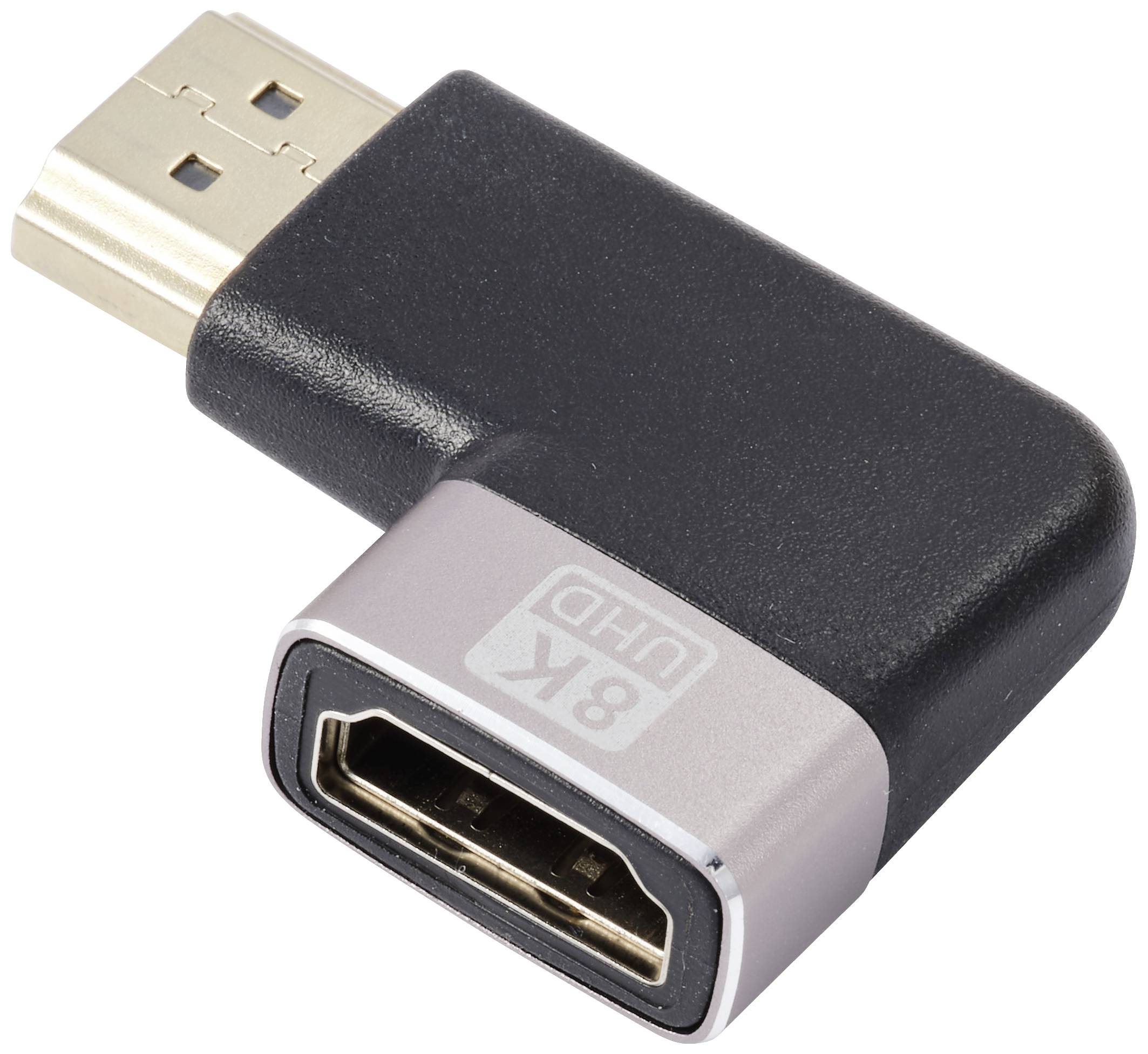 SpeaKa Professional SP-11302004 HDMI Adapter [1x HDMI-Stecker - 1x HDMI-Buchse] Schwarz, Silber UHD 8K @ 60 Hz, UHD 4K @ 120H