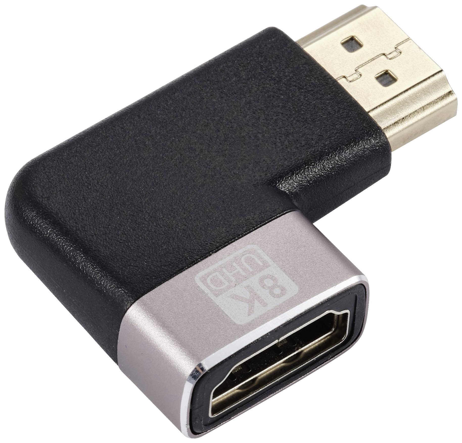 SpeaKa Professional SP-11302008 HDMI Adapter [1x HDMI-Stecker - 1x HDMI-Buchse] Schwarz, Silber UHD 8K @ 60 Hz, UHD 4K @ 120H