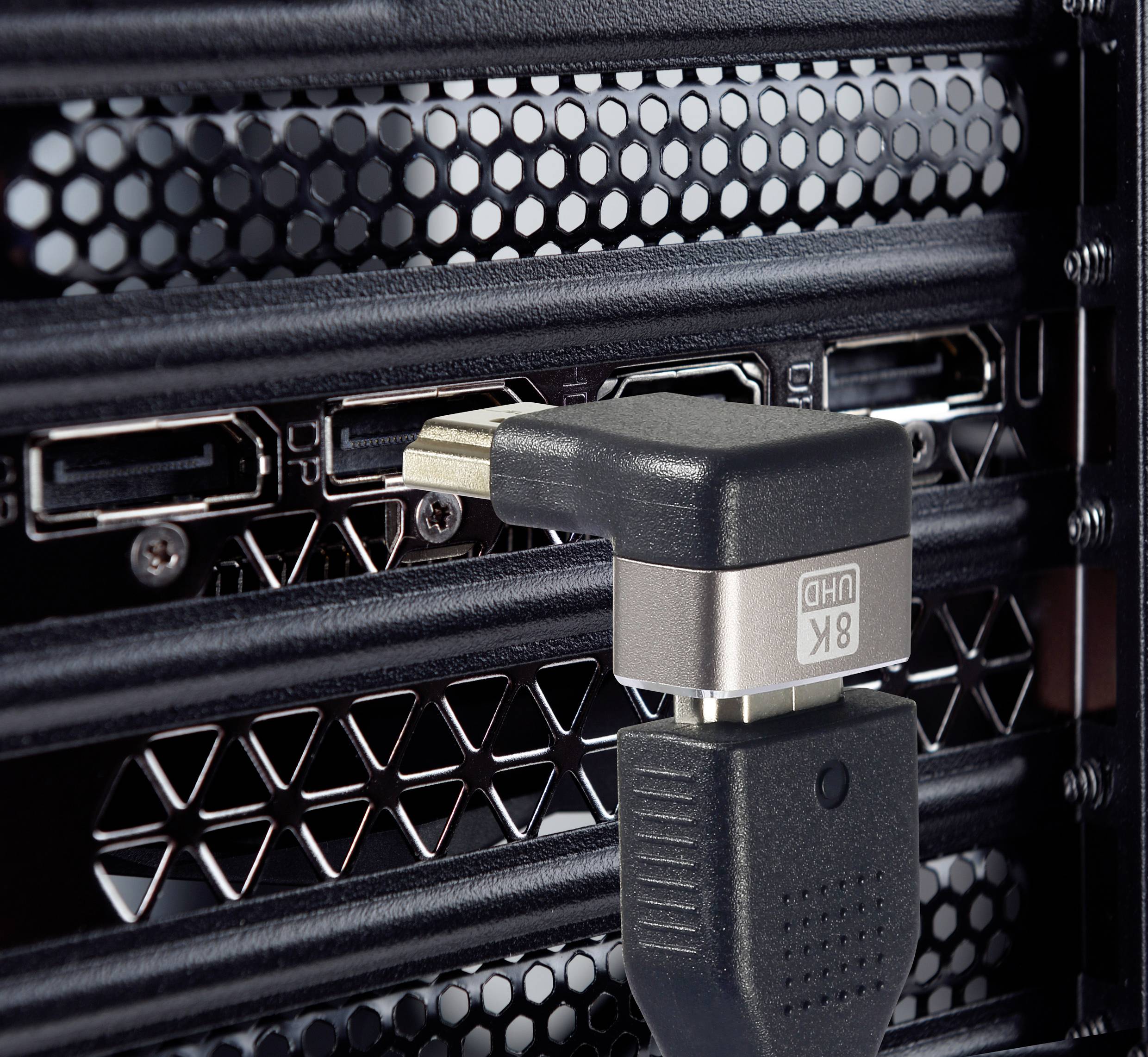 SpeaKa Professional SP-11302012 HDMI Adapter [1x HDMI-Stecker - 1x HDMI-Buchse] Schwarz, Silber UHD 8K @ 60 Hz, UHD 4K @ 120H