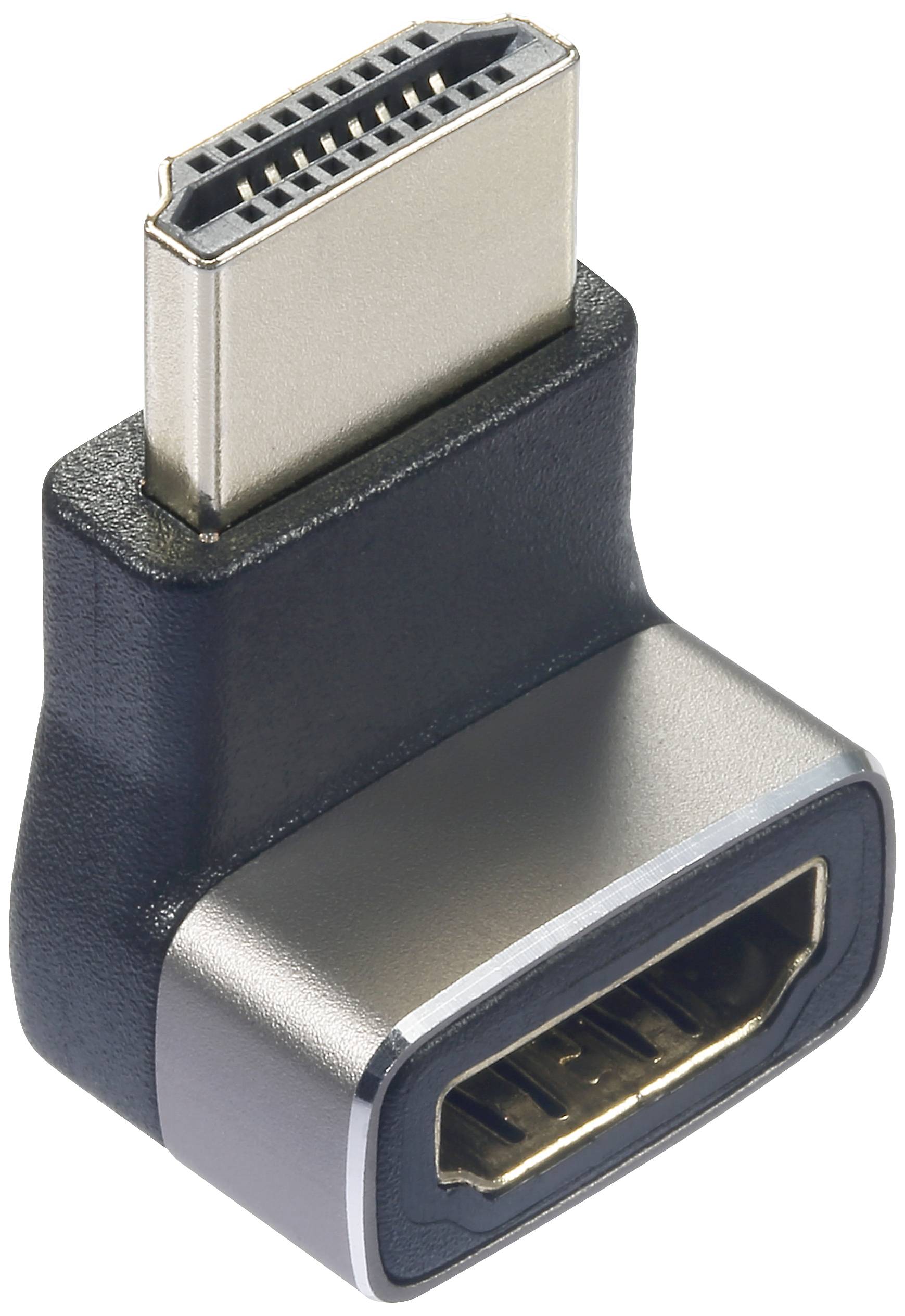 SpeaKa Professional SP-11302012 HDMI Adapter [1x HDMI-Stecker - 1x HDMI-Buchse] Schwarz, Silber UHD 8K @ 60 Hz, UHD 4K @ 120H