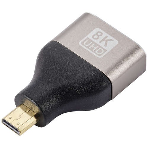 SpeaKa Professional SP-11302016 HDMI Adapter [1x HDMI-Stecker D Micro - 1x HDMI-Buchse] Schwarz, Si