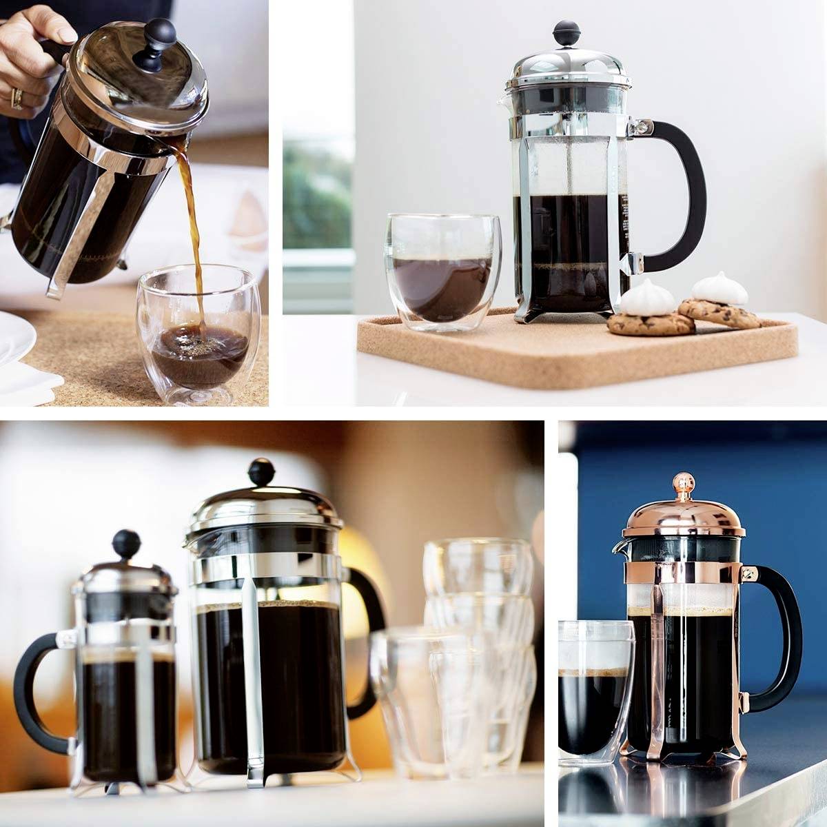 Bodum chambord Kaffeebereiter Chrom Fassungsvermögen Tassen=8