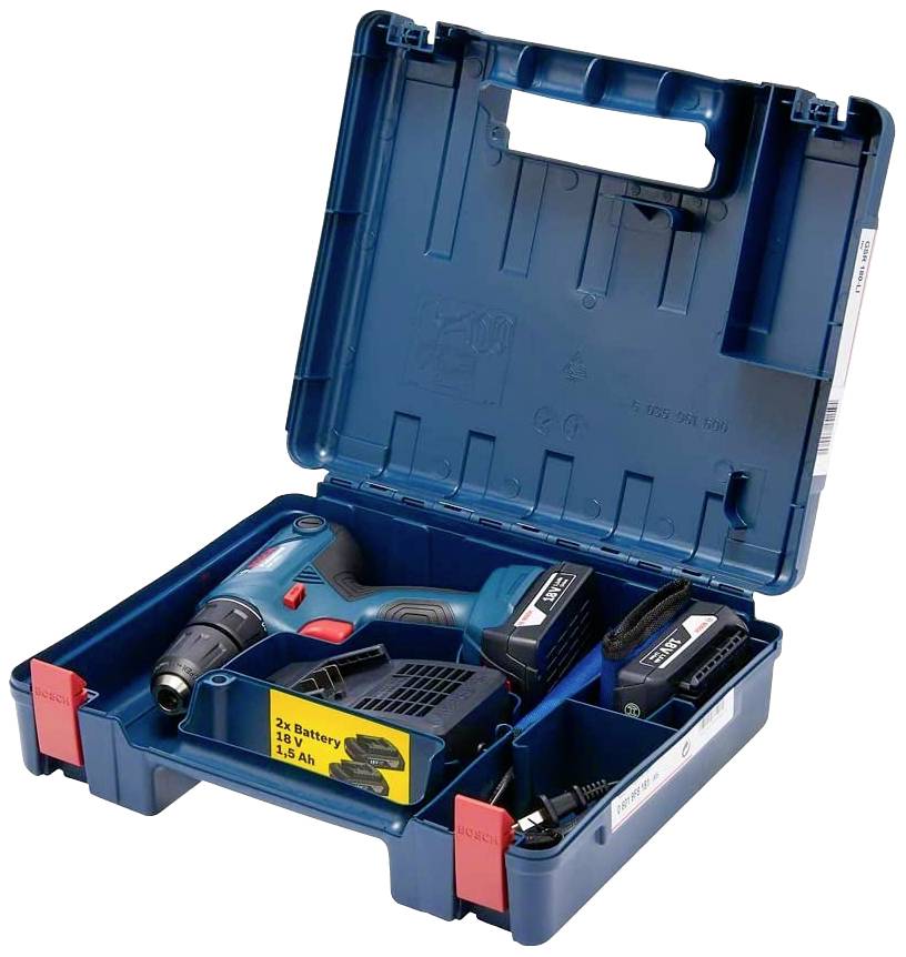 Bosch Professional GSR 180 06019F8109 Akku-Bohrschrauber 18 V 2 Ah inkl. Koffer, inkl. 2. Akku