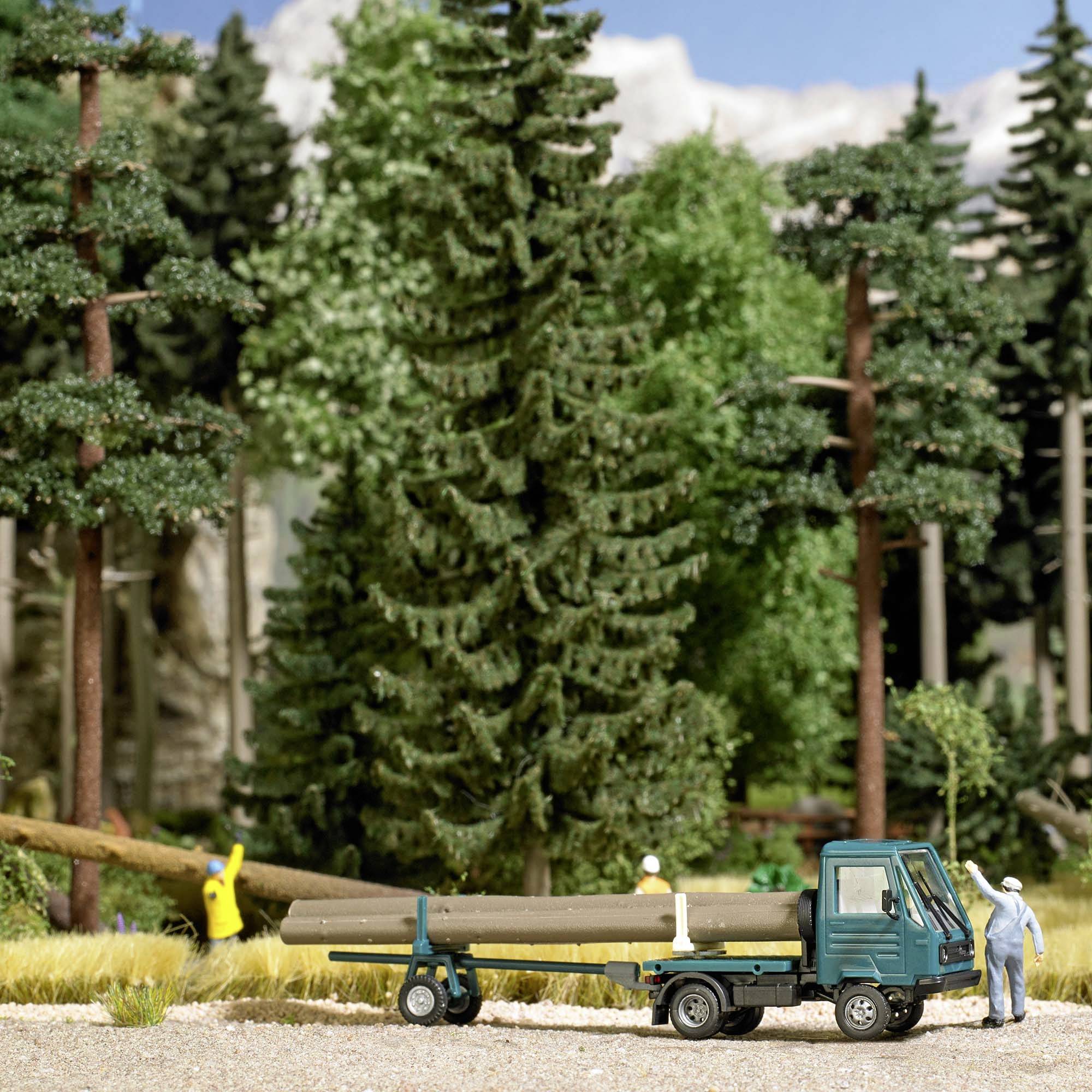 Busch 42229 H0 LKW Modell Multicar M26 mit Nachläufer