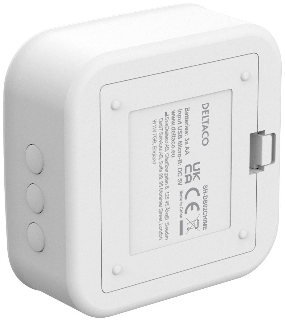 Deltaco - a nordic brand Türsprechanlagen-Zubehör Funk Zusatz-Gong Weiß