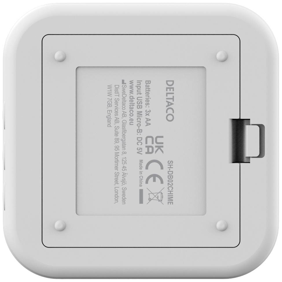 Deltaco - a nordic brand Türsprechanlagen-Zubehör Funk Zusatz-Gong Weiß