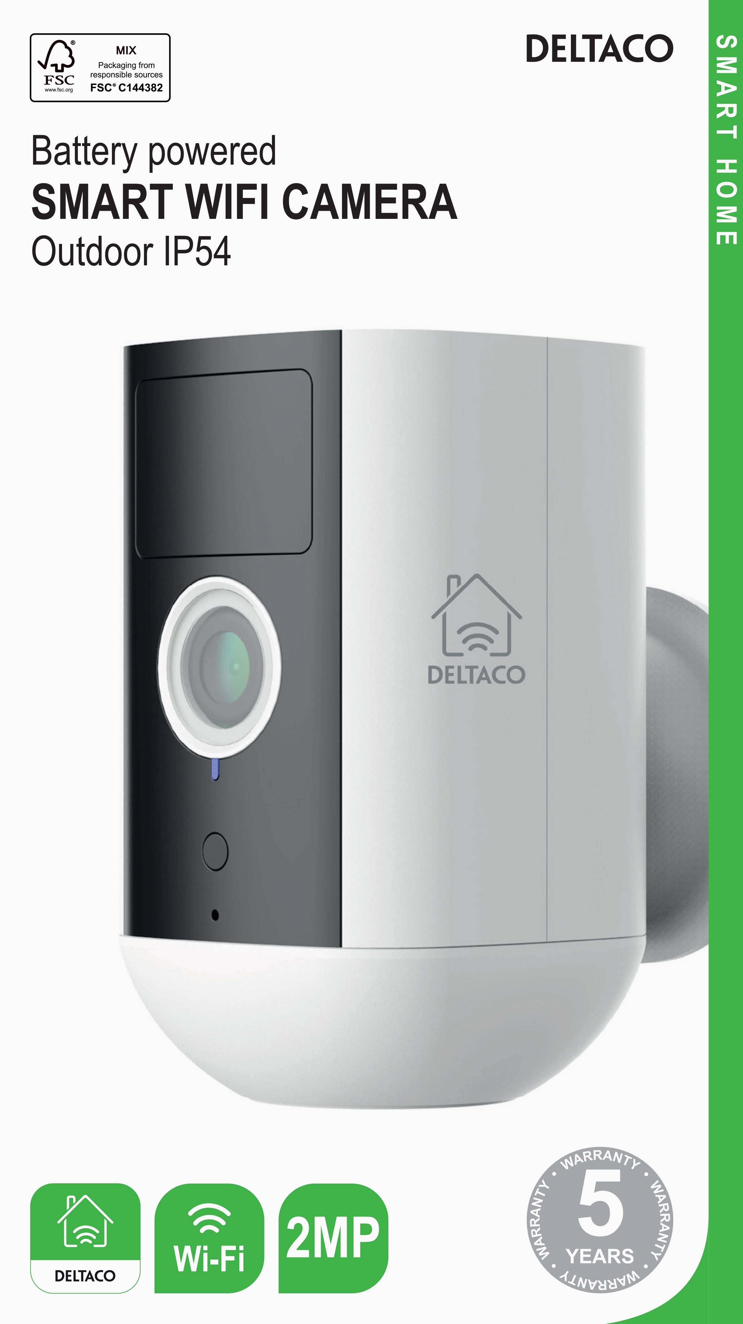 Deltaco - a nordic brand SH-IPC09 WLAN IP Überwachungskamera 1920 x 1080 Pixel