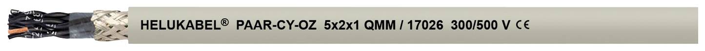 Ein graues Kabel mit Aufschrift 'HELUKABEL PAAR-CY-CZ 3x2x1 QMM 17029 300/500 V CE'.