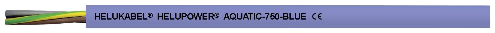 Ein Kabel mit der Beschriftung 'HELUKABEL HELUDATA AQUATIC-TC-BLUE'. Es enthält mehrere isolierte Adern in verschiedenen Farben.