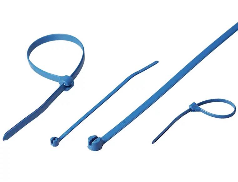 Helukabel 908529-100 TY523M-PDT Kabelbinder 92mm 2.4mm Blau Detektierbar 100St.