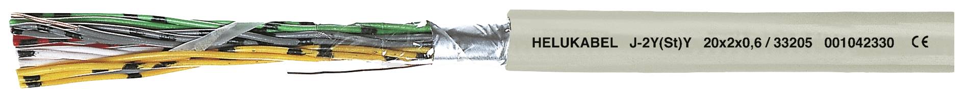 Auf dem Bild ist ein graues Helukabel abgebildet, dessen Ende mehrere farbige Drähte zeigt. Die Beschriftung enthält technische Spezifikationen.