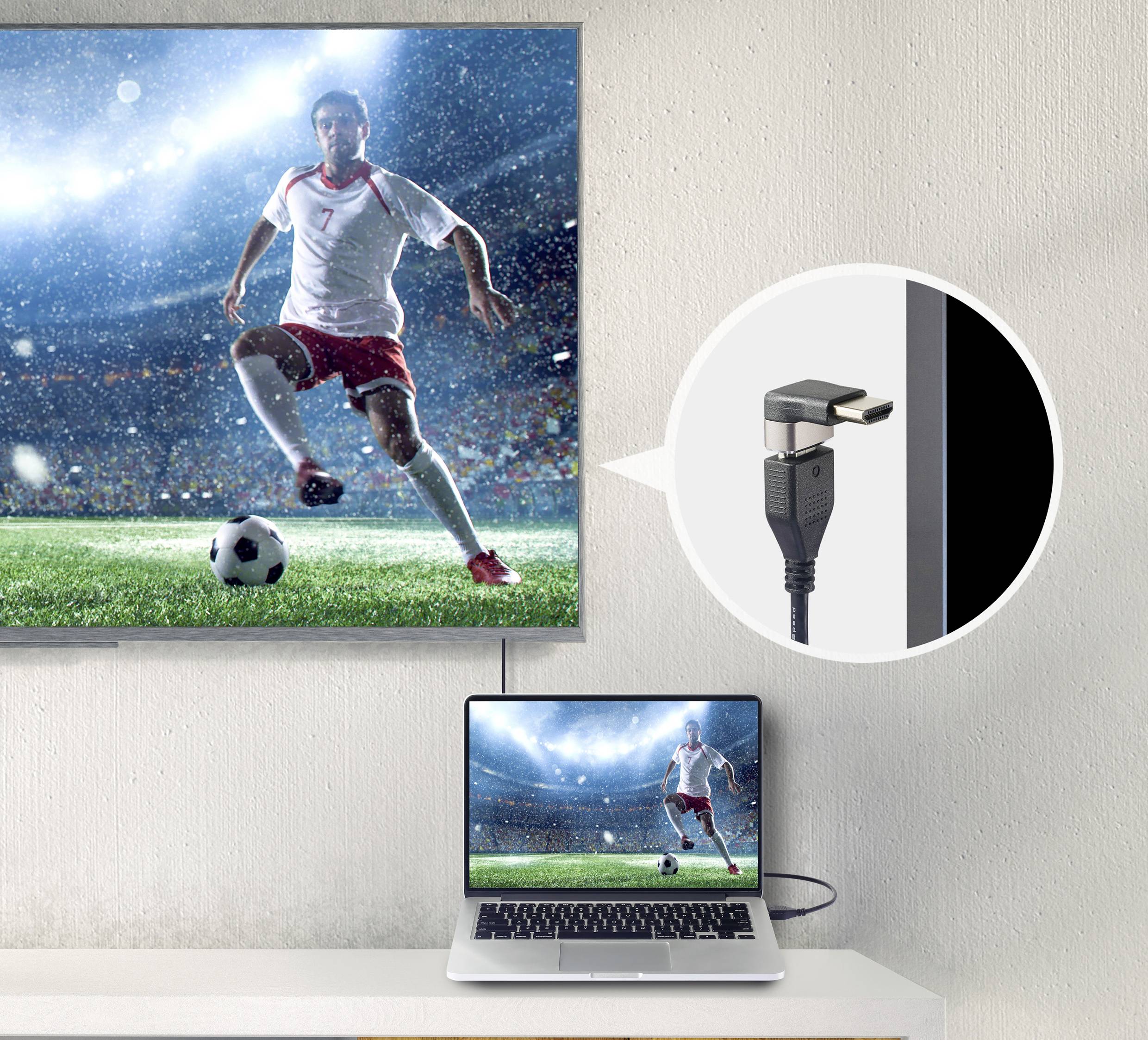 SpeaKa Professional SP-11306836 HDMI Adapter [1x HDMI-Stecker - 1x HDMI-Buchse] Schwarz, Silber UHD 8K @ 60 Hz, UHD 4K @ 120H