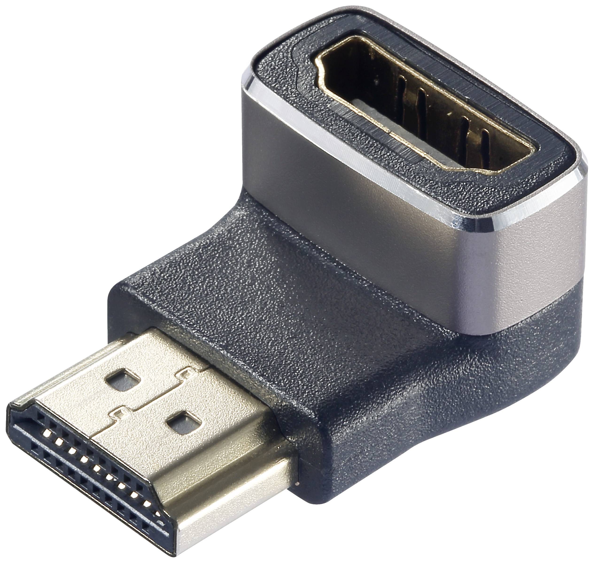 SpeaKa Professional SP-11306836 HDMI Adapter [1x HDMI-Stecker - 1x HDMI-Buchse] Schwarz, Silber UHD 8K @ 60 Hz, UHD 4K @ 120H