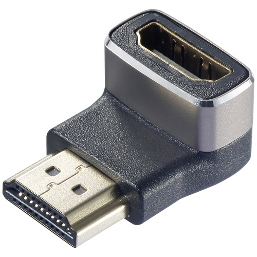 SpeaKa Professional SP-11306836 HDMI Adapter [1x HDMI-Stecker - 1x HDMI-Buchse] Schwarz, Silber UHD