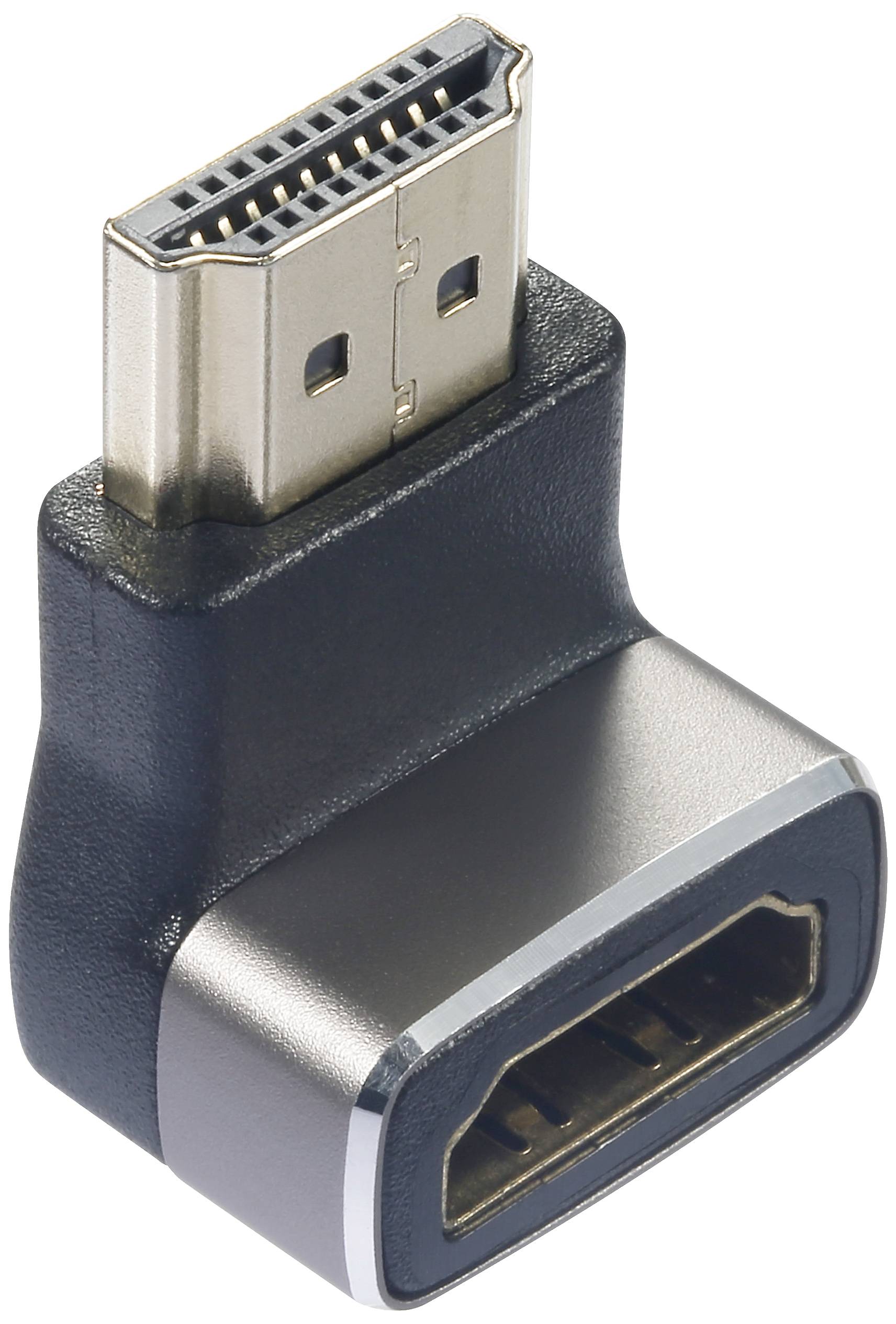 SpeaKa Professional SP-11306836 HDMI Adapter [1x HDMI-Stecker - 1x HDMI-Buchse] Schwarz, Silber UHD 8K @ 60 Hz, UHD 4K @ 120H