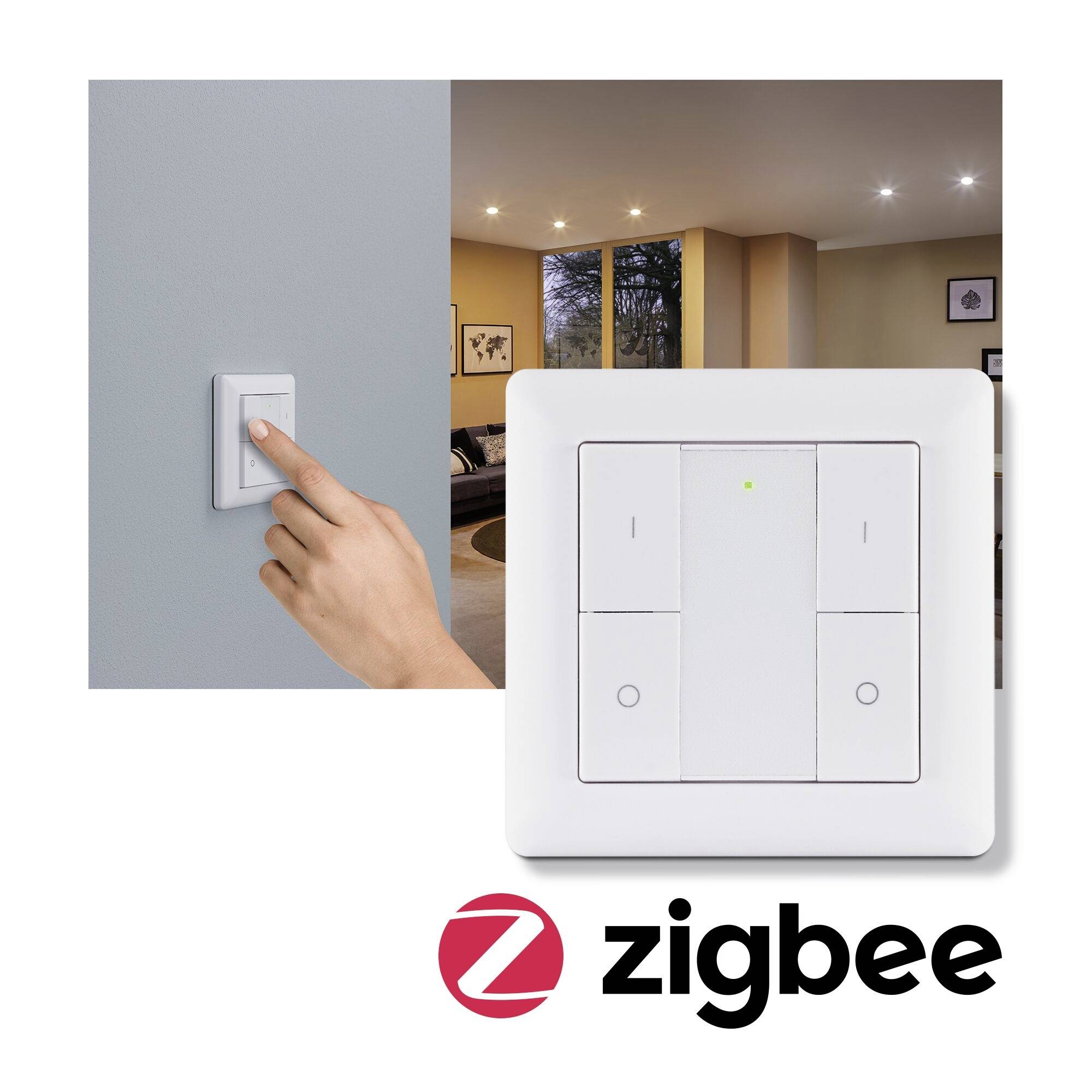 Paulmann 5180smik Gateway + EBL Nova TunW Home Paket Smart Home System 18W Warmweiß