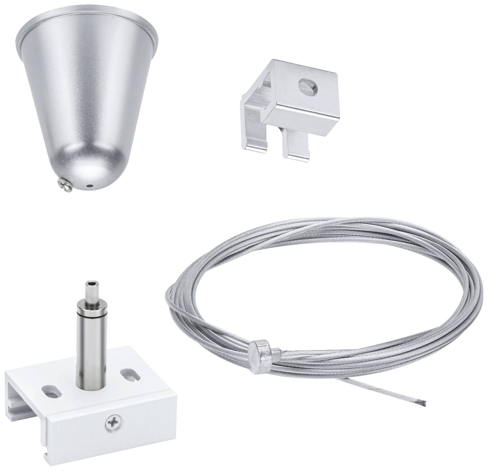 Paulmann Niedervolt-Seilsystem-Komponente Deckenabhängung Weiß 95584 ProRail3 Steel Wire Suspension