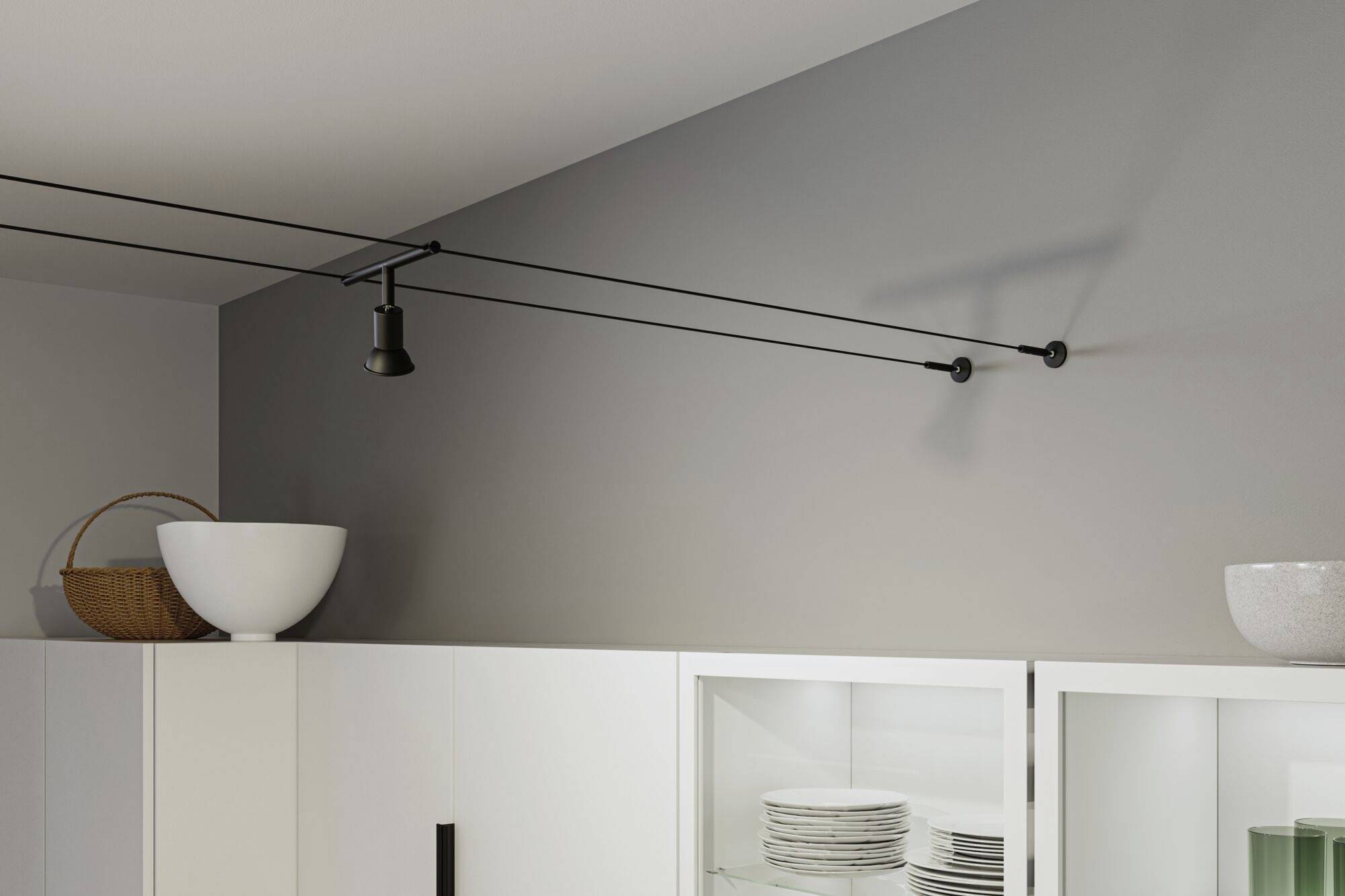 Paulmann Wire Corduo Wall Mount Set 94602 Niedervolt-Seilsystem-Komponente Wandhalter Schwarz (matt)