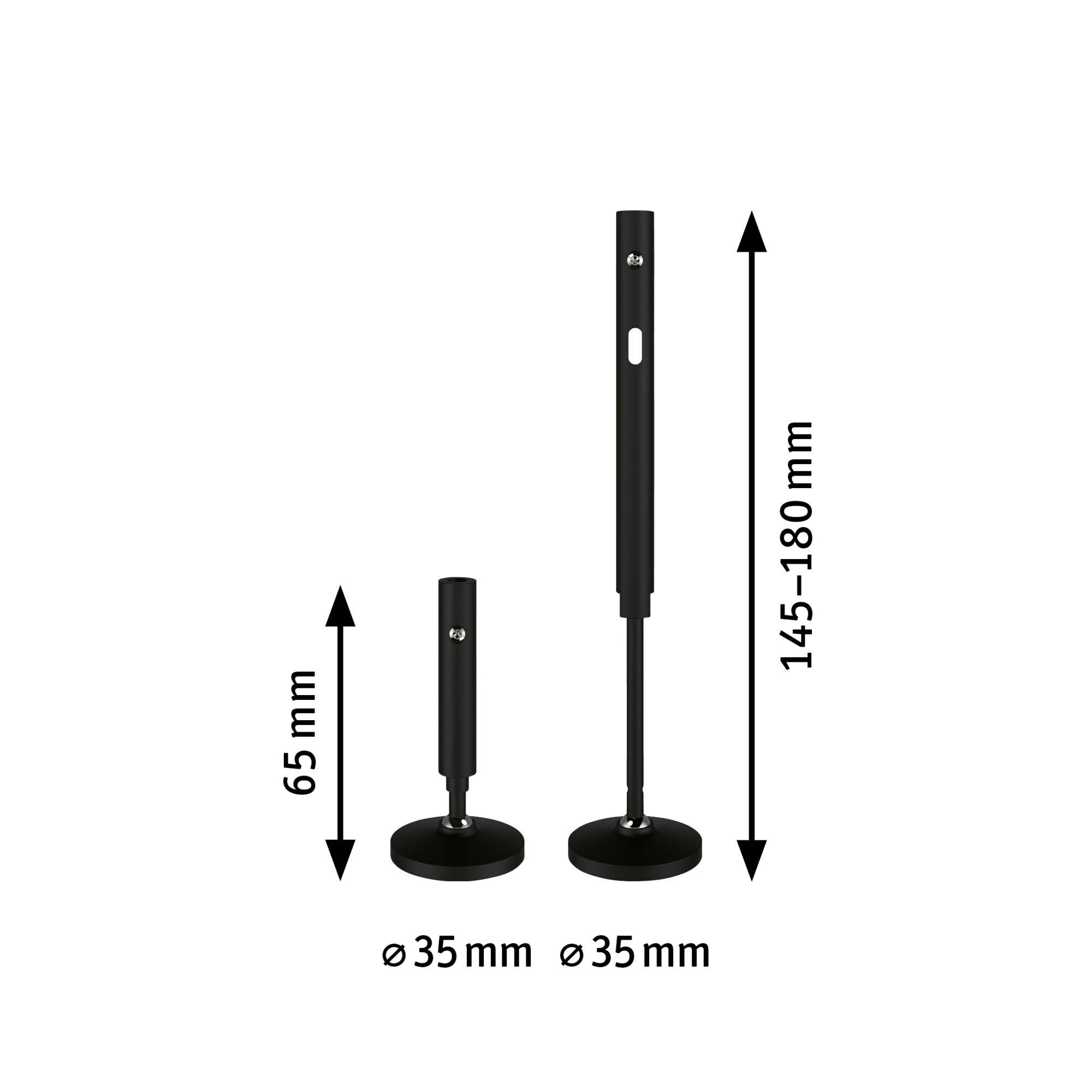 Paulmann Wire Corduo Wall Mount Set 94602 Niedervolt-Seilsystem-Komponente Wandhalter Schwarz (matt)