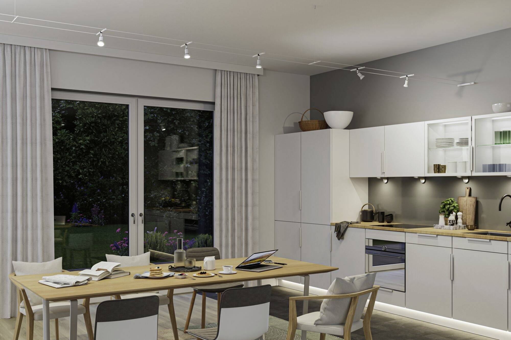 Paulmann Wire Corduo Design Mount Set 94604 Niedervolt-Seilsystem-Komponente Wandhalter Weiß (matt)