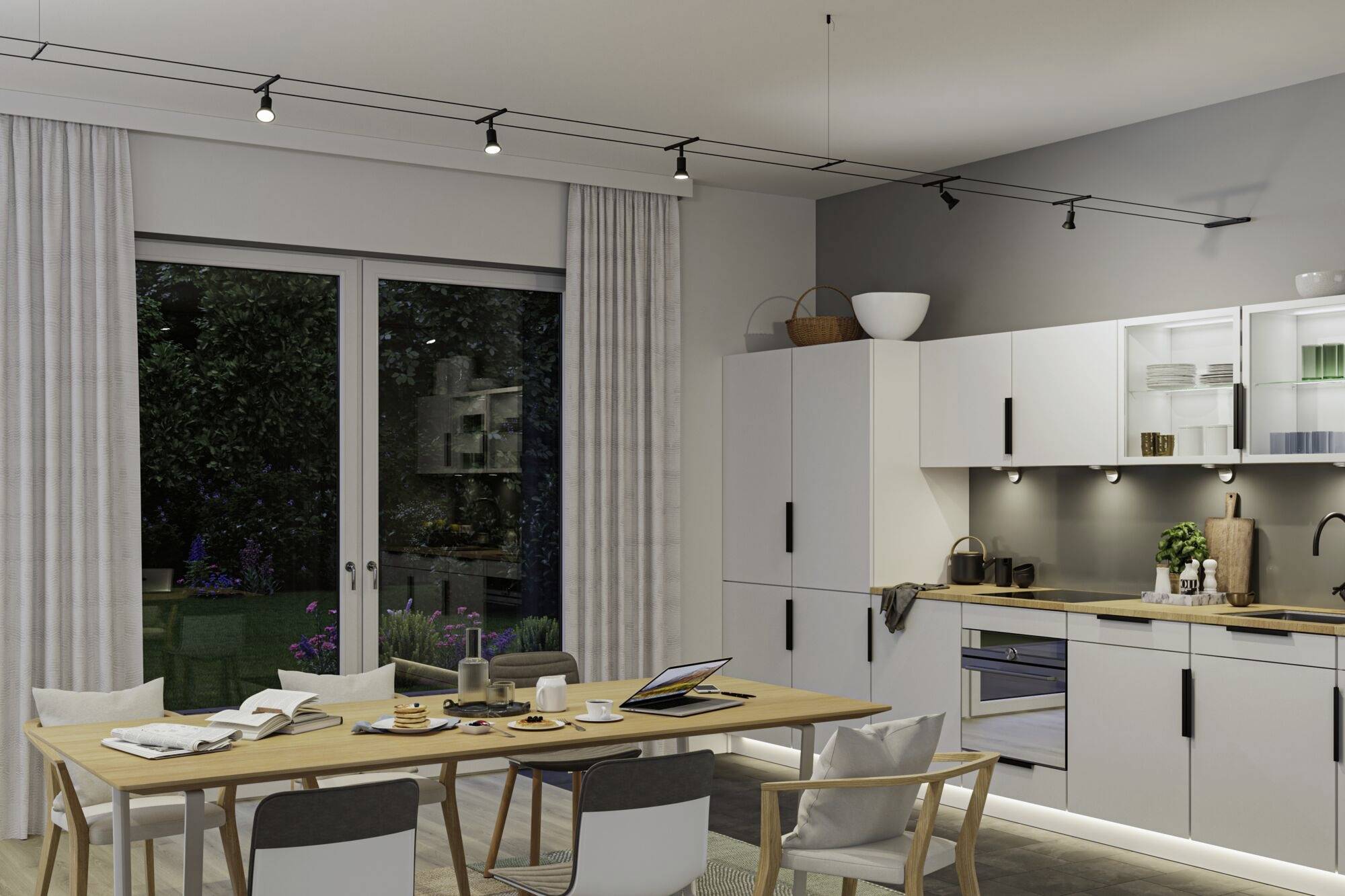 Paulmann Wire Corduo Design Mount Set 94605 Niedervolt-Seilsystem-Komponente Wandhalter Schwarz (matt)