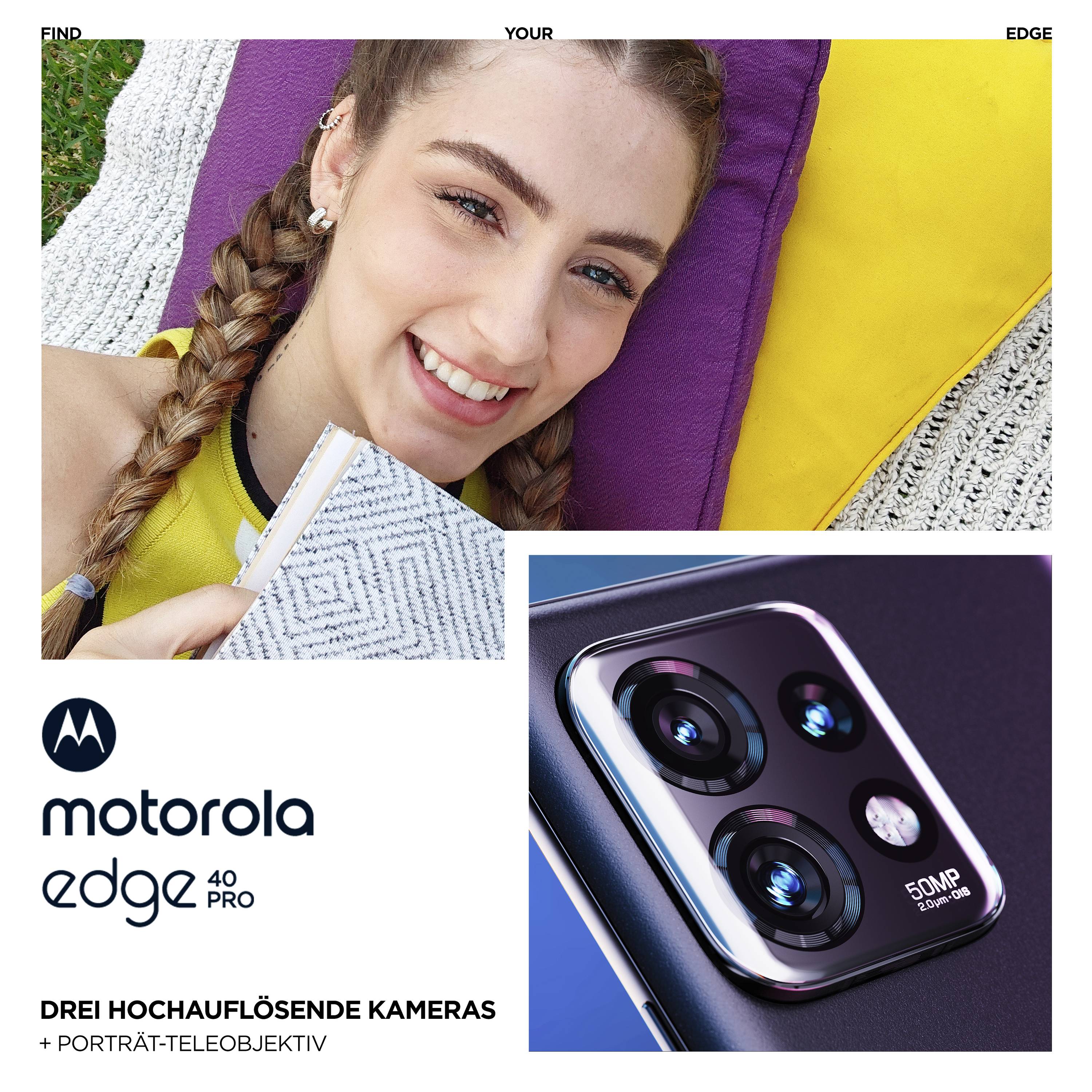 Motorola Edge 40 Pro 256 GB Schwarz 16.9 cm (6.67 Zoll) Smartphone