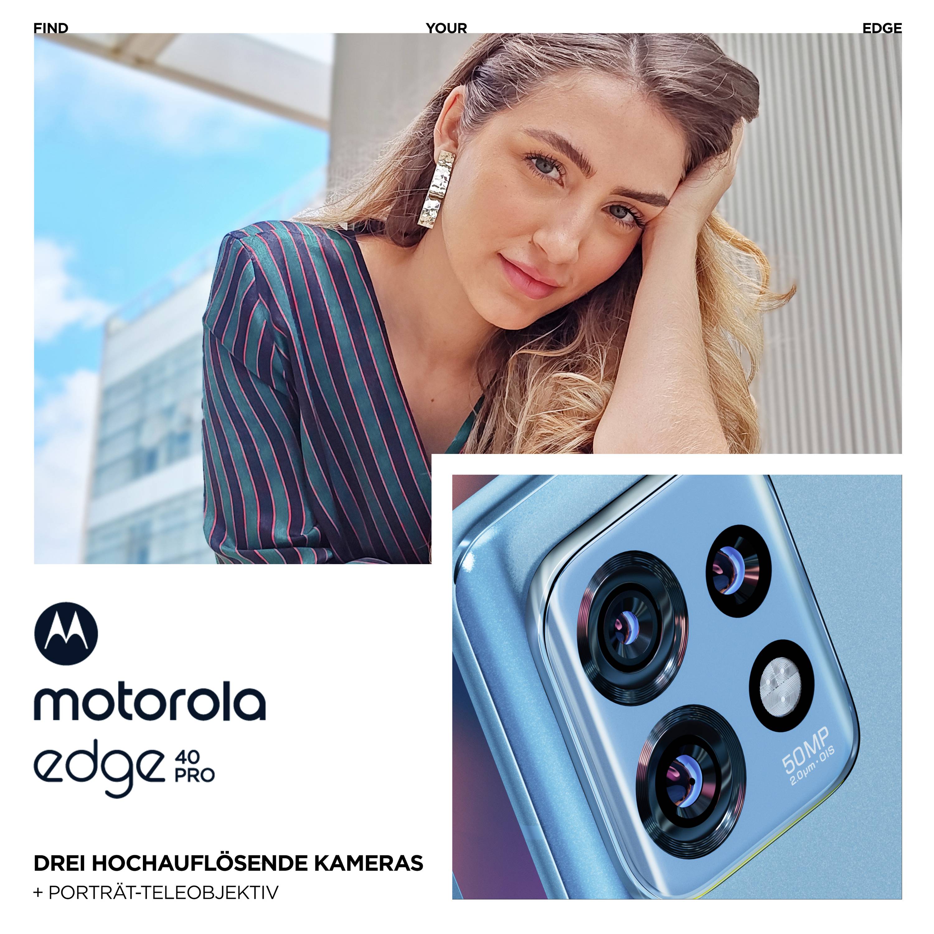 Motorola Edge 40 Pro 256 GB Schwarz 16.9 cm (6.67 Zoll) Smartphone