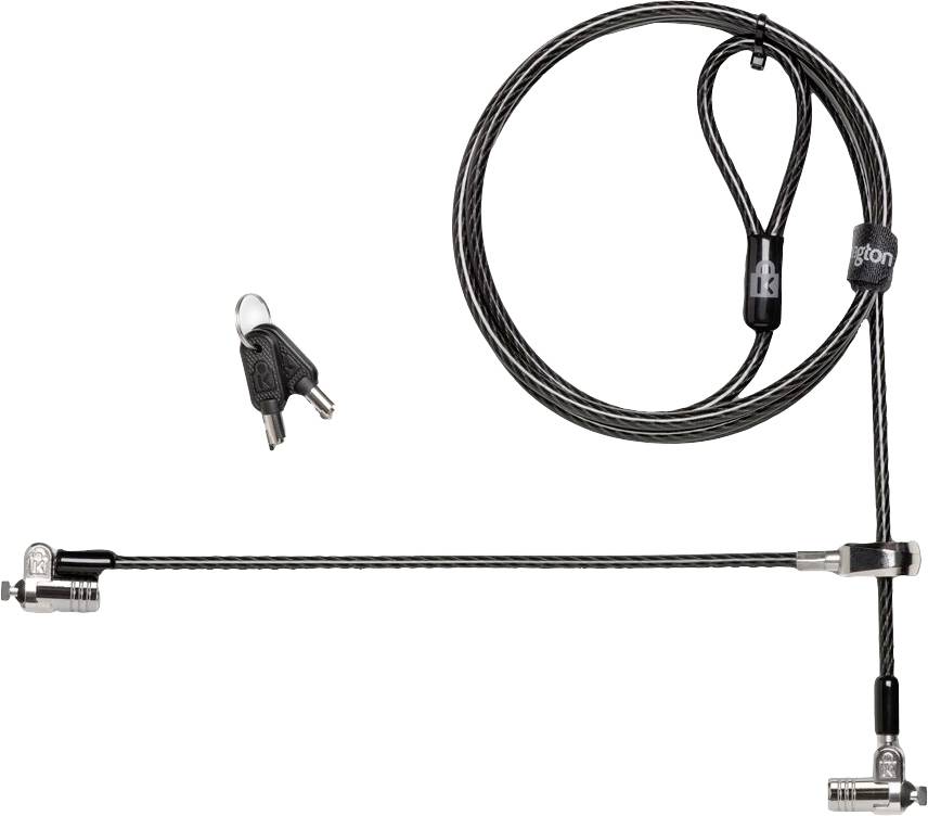 Kensington Laptop Schloss Schlüsselschloss Anschluss für zwei Notebooks, superstarker T-Bar-Schließkopf zum Schutz gegen