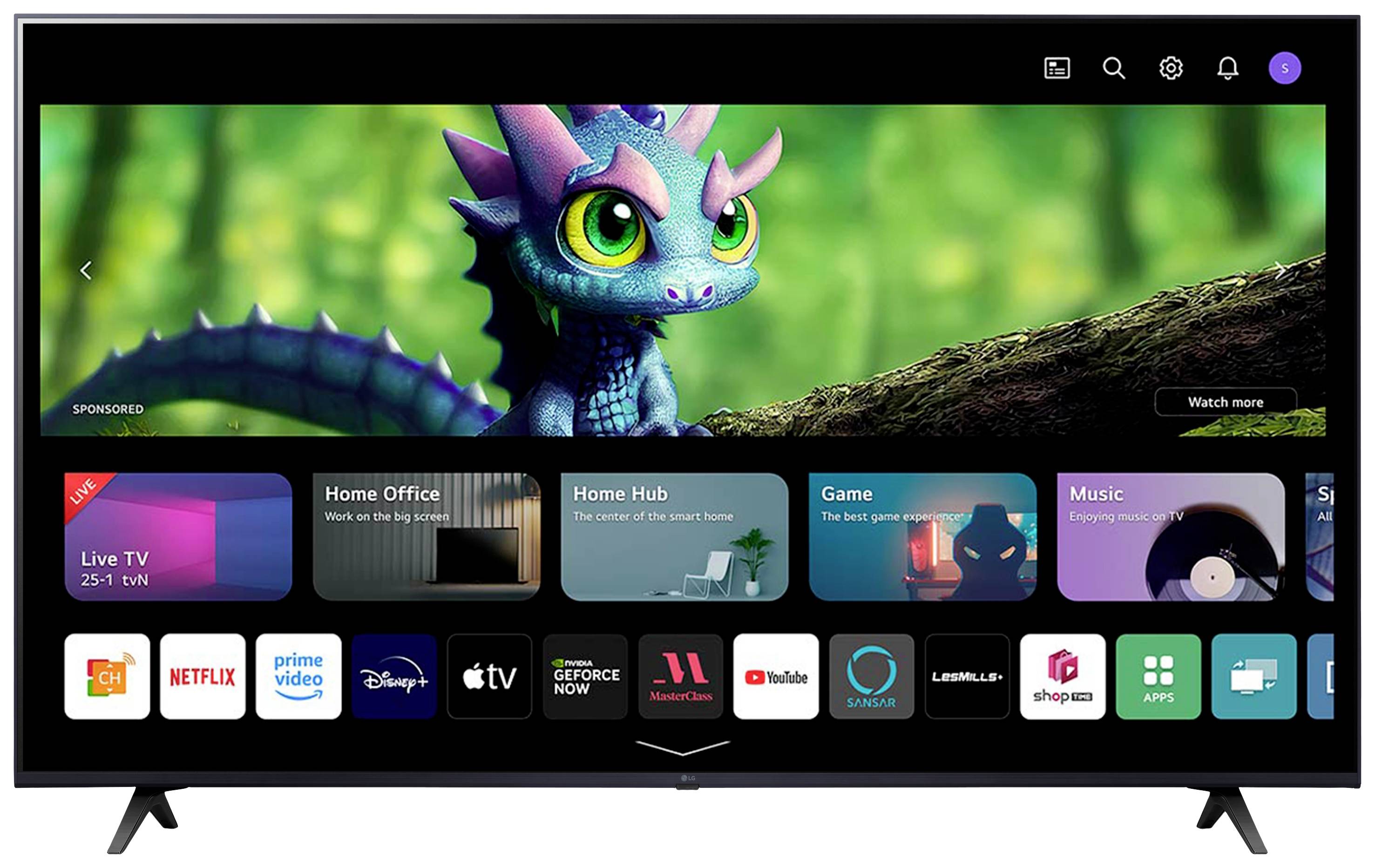 LG Electronics 50UR80006LJ.AEUD LCD-TV 127cm 50 Zoll EEK F (A - G) CI+, DVB-C, DVB-S2, DVB-T2, WLAN, UHD, Smart TV Schwarz