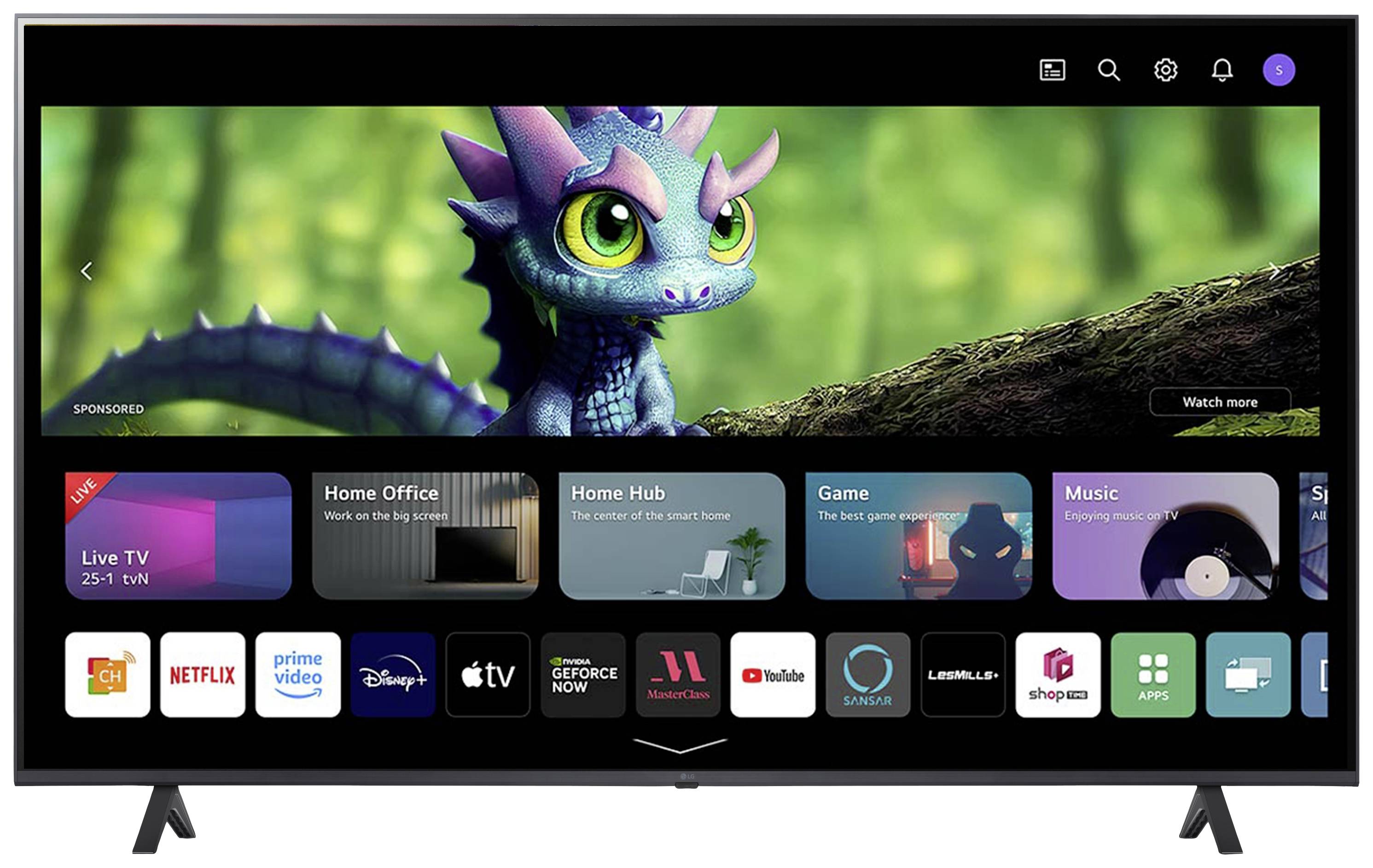 LG Electronics 55UR78006LK.AEUD LCD-TV 139 cm 55 Zoll EEK G (A - G) CI+, DVB-C, DVB-S2, DVB-T2, WLAN, UHD, Smart TV Schwarz