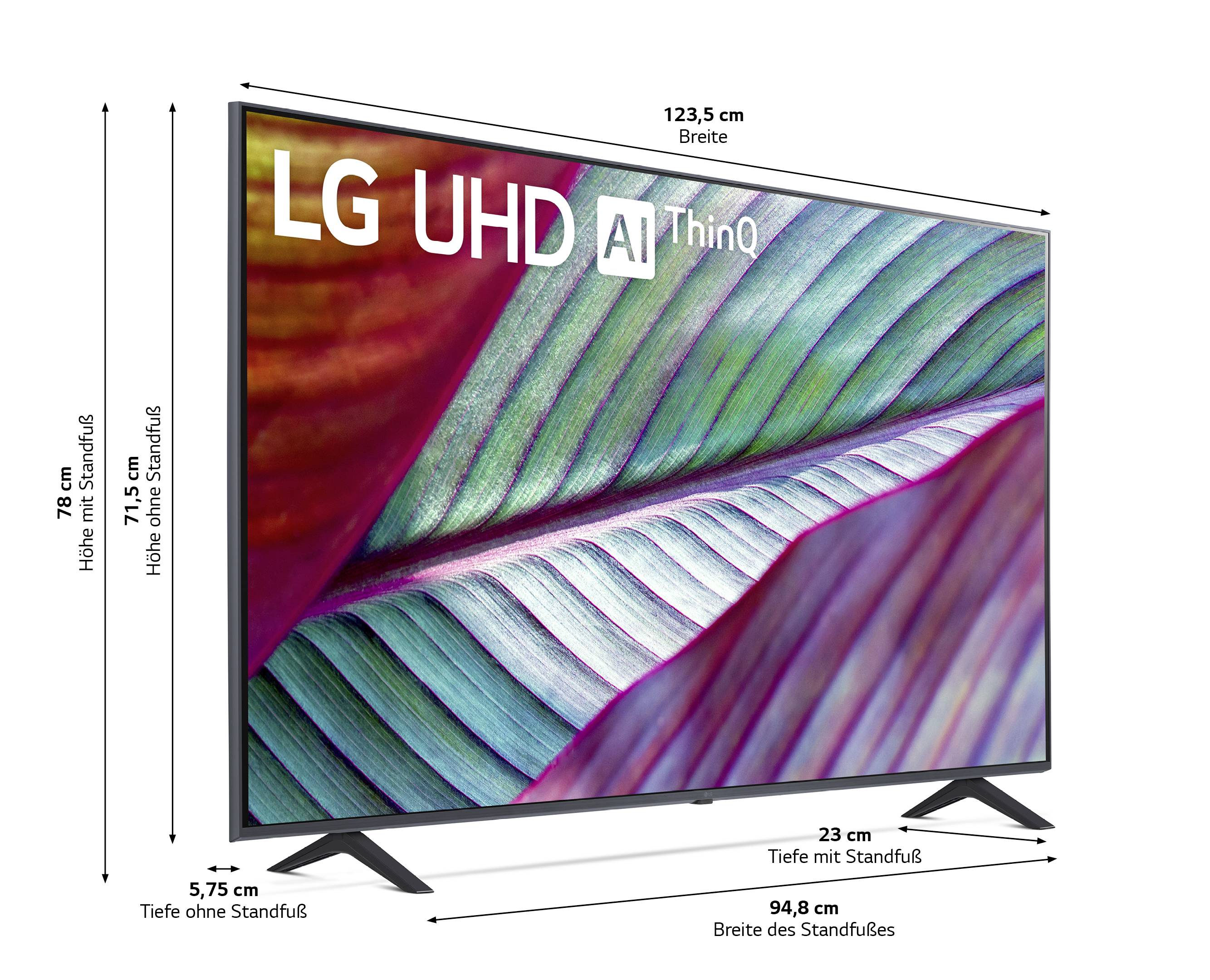 LG Electronics 55UR78006LK.AEUD LCD-TV 139 cm 55 Zoll EEK G (A - G) CI+, DVB-C, DVB-S2, DVB-T2, WLAN, UHD, Smart TV Schwarz