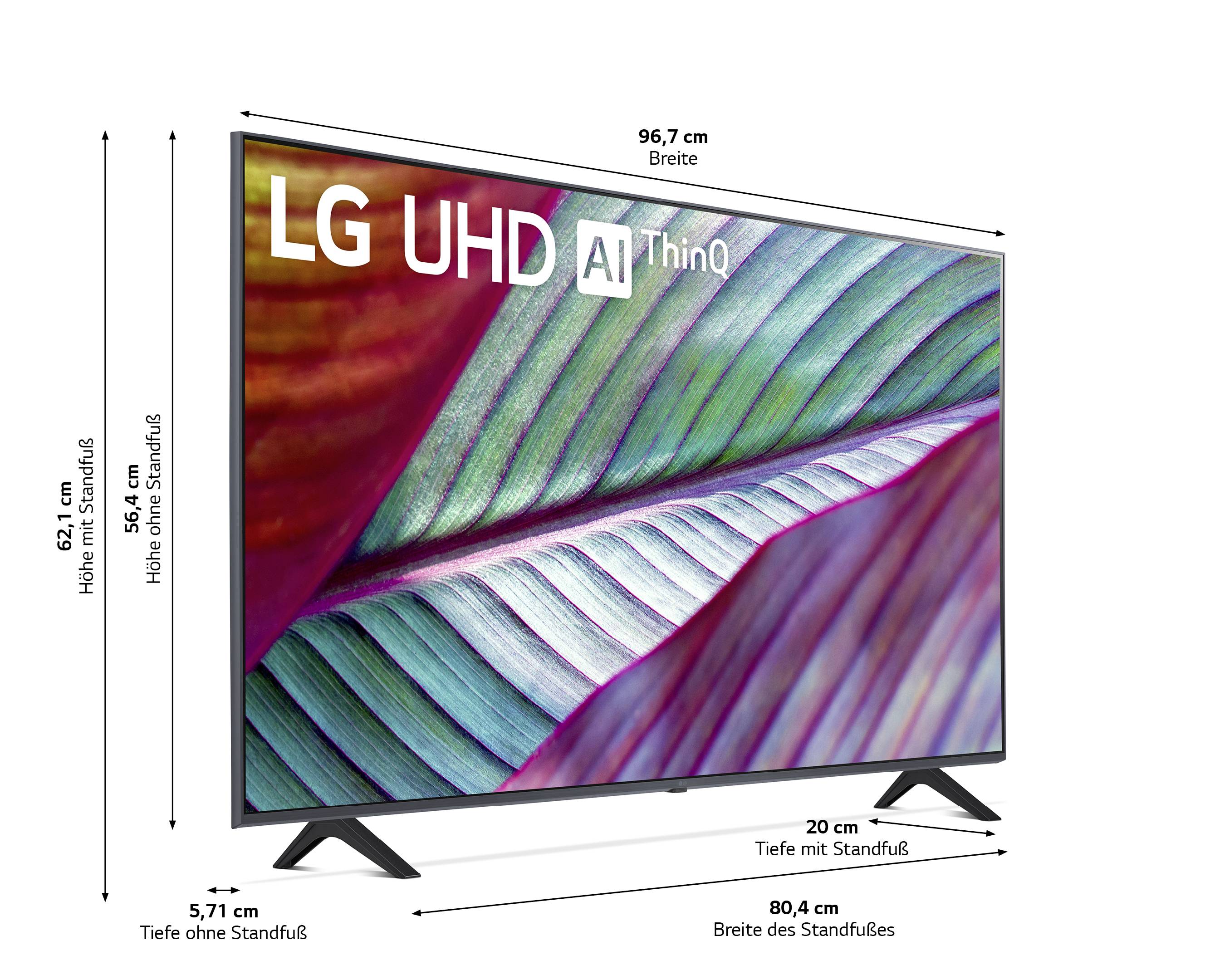 LG Electronics 43UR78006LK.AEUD LCD-TV 109cm 43 Zoll EEK G (A - G) CI+, DVB-C, DVB-S2, DVB-T2, WLAN, UHD, Smart TV Schwarz