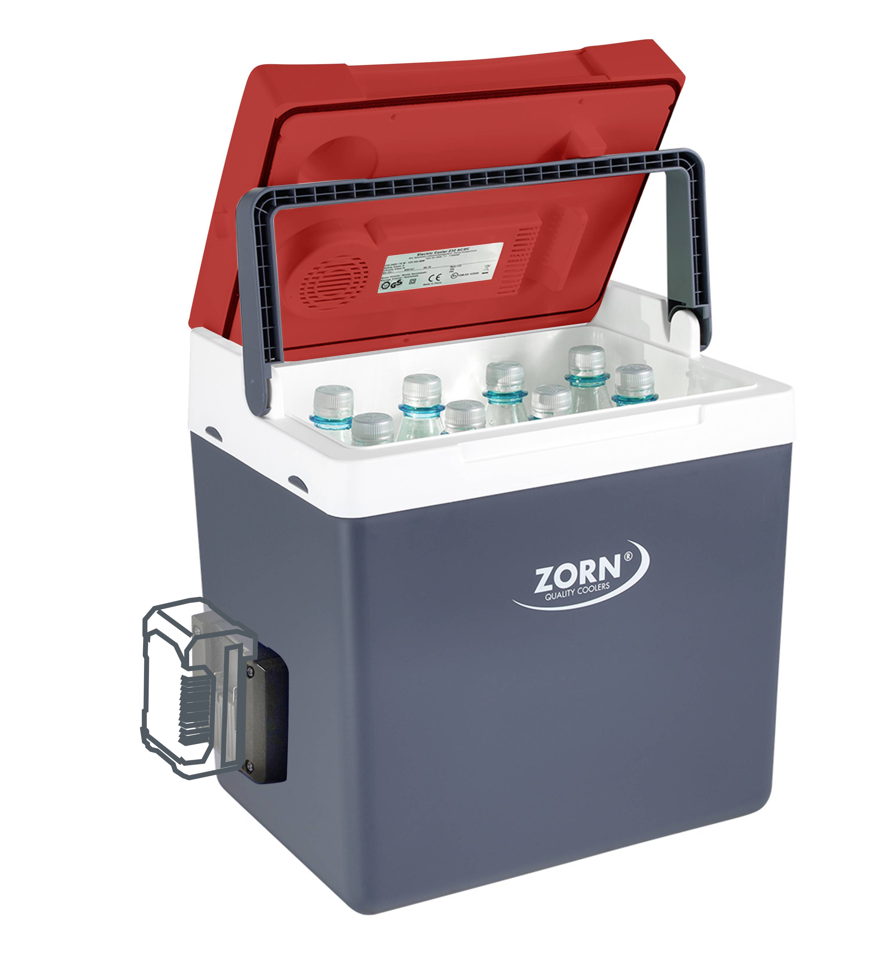 ZORN Cooler Z 26 LNE PX Akku-Kühlbox & Heizbox EEK: E (A - G) Thermoelektrisch 230 V, 12 V, 18 V We