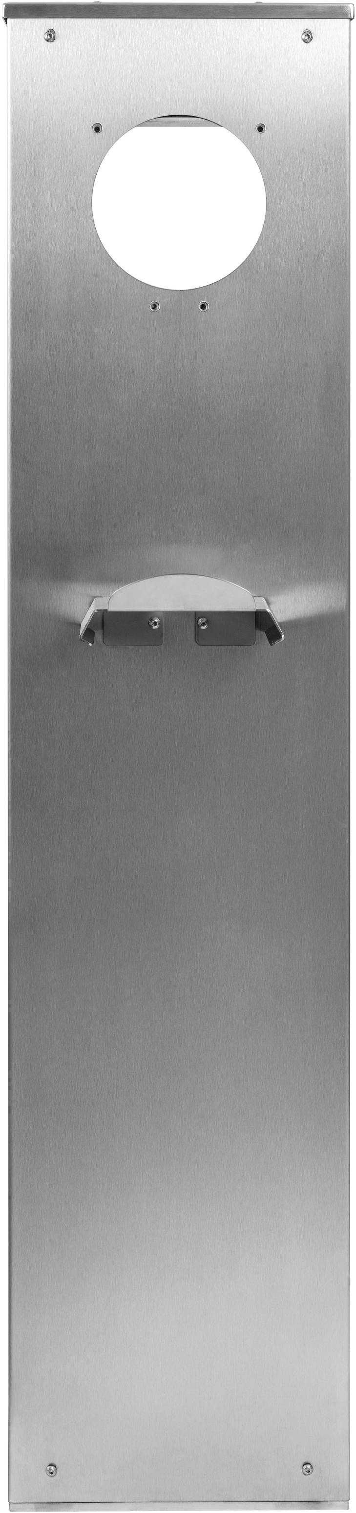 Metallplatte mit kreisförmiger Öffnung oben und einem kleinen gebogenen Widerstand in der Mitte.