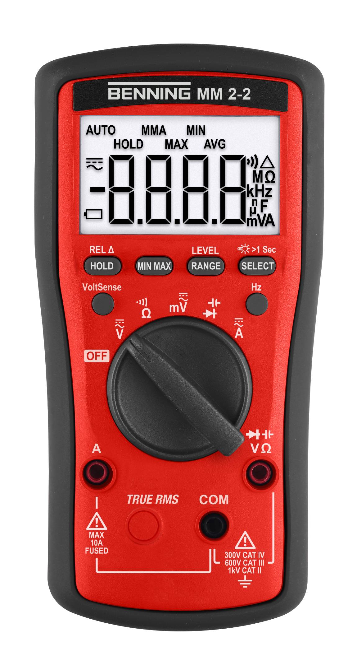Benning MM 2-2 Hand-Multimeter digital CAT III 600 V, CAT IV 300V Anzeige (Counts): 6000