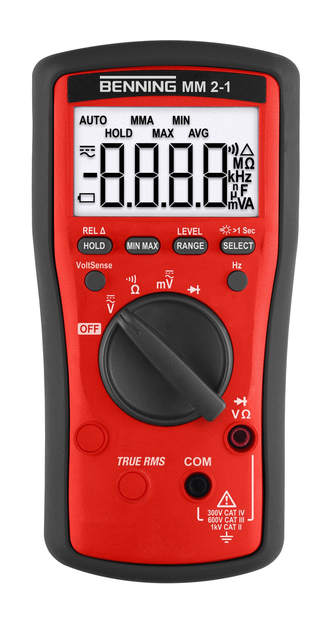 Benning MM 2-1 Hand-Multimeter digital CAT III 600 V, CAT IV 300V Anzeige (Counts): 6000